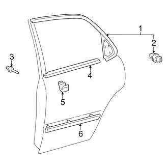 Toyota OE - Rear Door - Exterior Trim