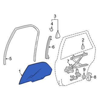 Toyota OE - Front Left Door Glass