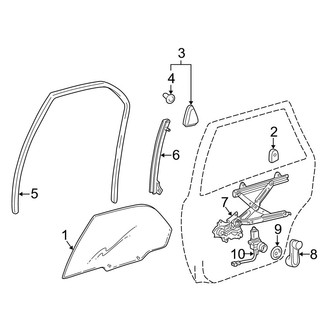Toyota OE - Rear Door - Glass & Hardware