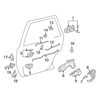 Toyota OE - Rear Door - Lock & Hardware