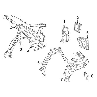Toyota OE - Quarter Panel - Inner Structure