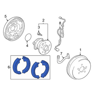 Toyota OE - Rear Drum Brake Shoe