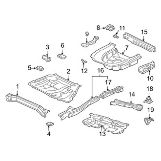 Toyota OE - Rear Body & Floor - Floor & Rails