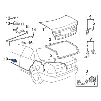 Toyota OE - Rear Deck Lid Release Lever