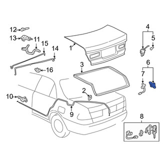 Toyota OE - Rear Deck Lid Striker