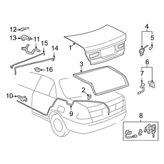 Toyota OE - Trunk Lid - Lid & Components