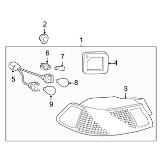 Toyota OE - Rear Lamps - Combination Lamps (Japan Built, USA Built, on Body)