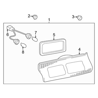 Toyota OE - Rear Lamps - Combination Lamps (On Lid)