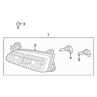Toyota OE - Front Lamps - Headlamp Components