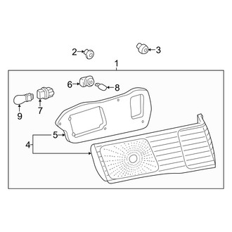 Toyota OE - Rear Lamps - Combination Lamps (On Lid)