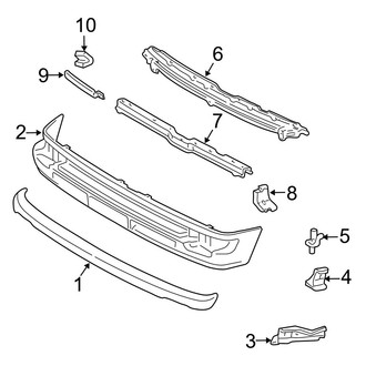 Toyota OE - Front Bumper - Bumper & Components (Base / SR5 RWD)