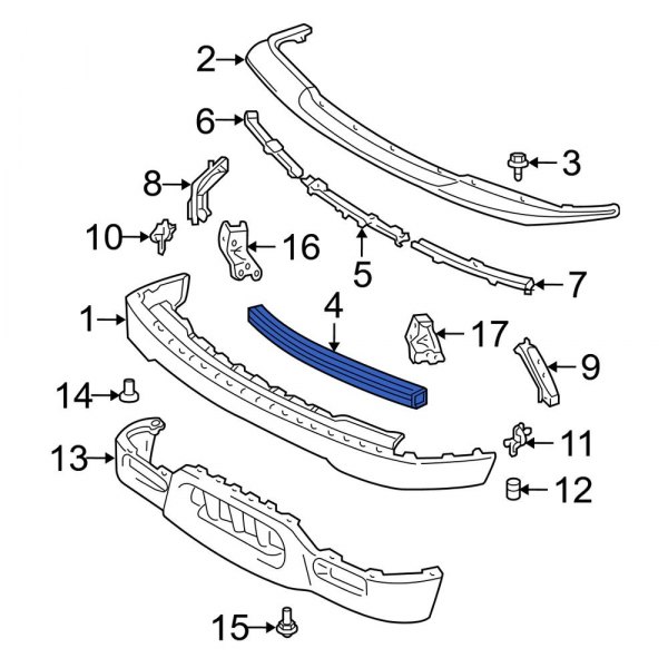 Bumper Face Bar Reinforcement Beam