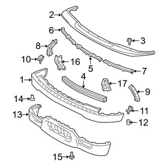 Toyota OE - Front Bumper - Bumper & Components (4WD)
