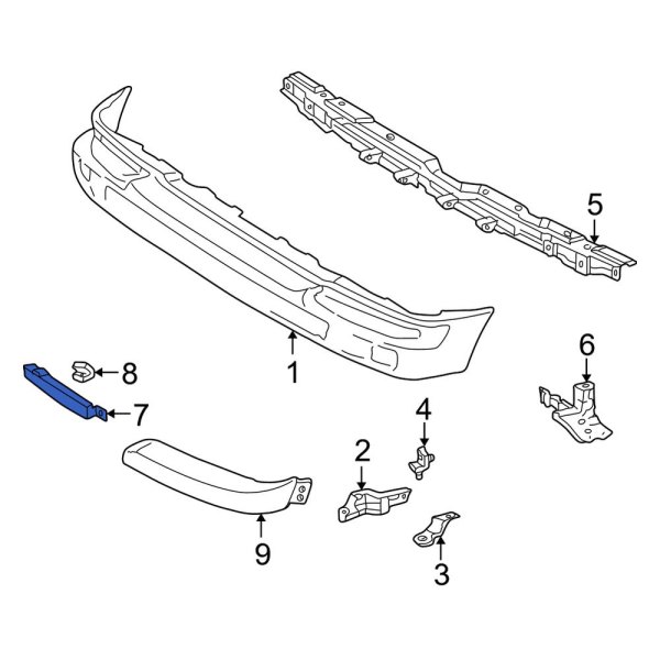 Bumper Cover Spacer Panel