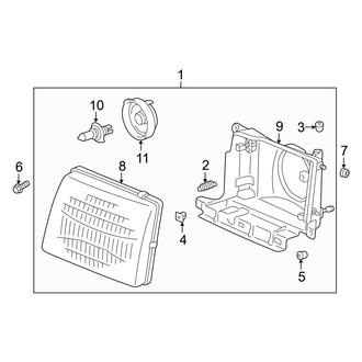 Toyota OE - Front Lamps - Headlamp Components (4WD)