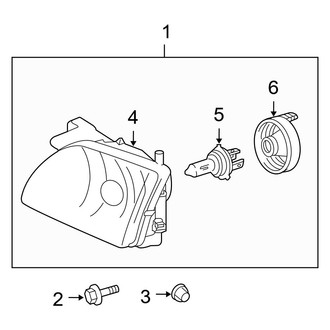 Toyota OE - Front Lamps - Headlamp Components (4WD)