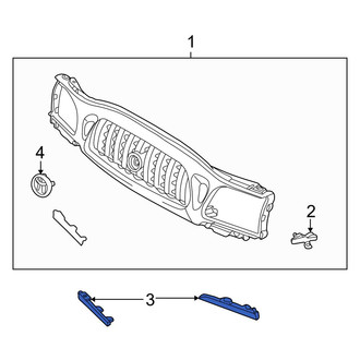 Toyota OE - Front Left Grille Molding