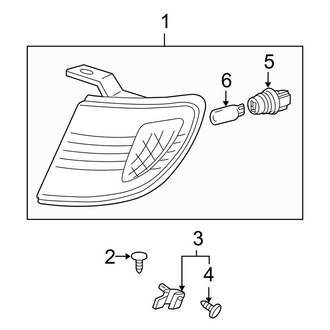 Toyota OE - Front Lamps - Park & Side Marker Lamps (RWD)
