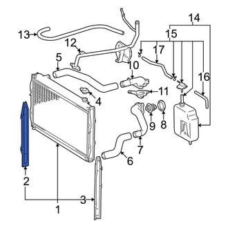 Toyota OE - Front Right Radiator Support Side Panel
