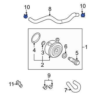 Toyota OE - Engine Coolant Bypass Pipe Clamp