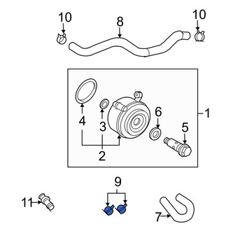 Toyota OE - Engine Coolant Bypass Pipe Clamp