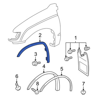 Toyota OE - Front Left Wheel Arch Molding