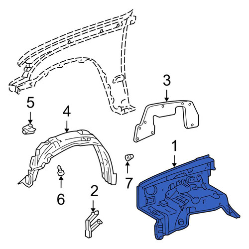 Toyota OE 5370204201 - Front Left Fender Apron