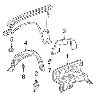 Toyota OE - Fender - Inner Components (4WD)