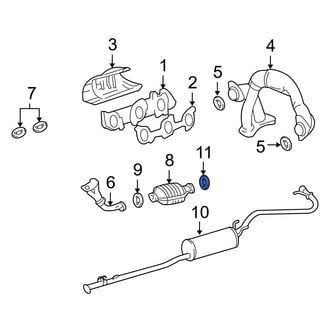 Toyota OE - Center Catalytic Converter Gasket