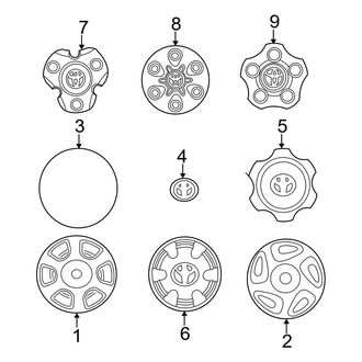 Toyota OE - Wheels - Covers & Trim (RWD)