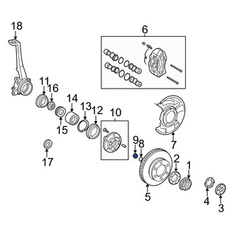 Toyota OE - Front Wheel Bearing Spacer