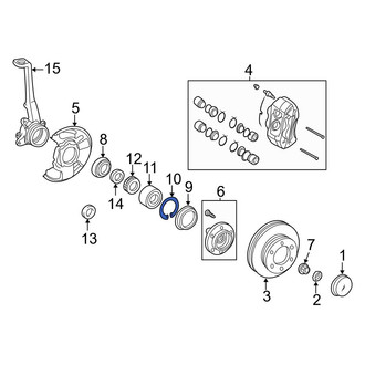 Toyota OE - Front Wheel Bearing Snap Ring