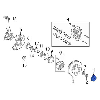 Toyota OE - Front Wheel Bearing Dust Cap