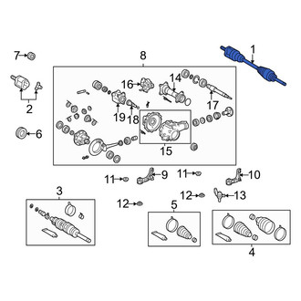 Toyota OE - Front Right CV Axle Assembly