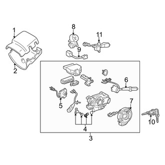 Toyota OE - Steering Column - Shroud, Switches & Levers (Column Shift), (Automatic Tr)