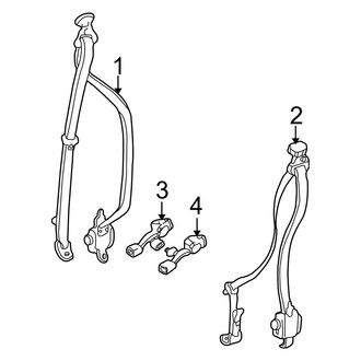 Toyota OE - Restraint Systems - Rear Seat Belts (Double Cab)