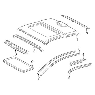Toyota OE - Cab - Roof & Components (With Sunroof), (Base / Limited / Pre Runner / SR5 Xtracab)