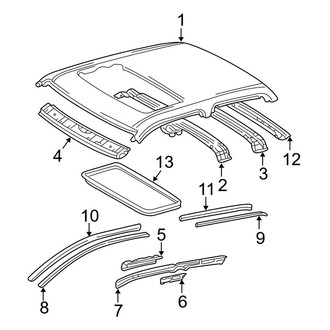 Toyota OE - Cab - Roof & Components (With Sunroof), (Double Cab)