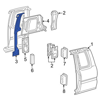 Toyota OE - Front Left Body C-Pillar Reinforcement