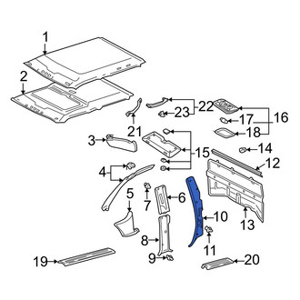 Toyota OE - Left Truck Cab Corner Trim Panel