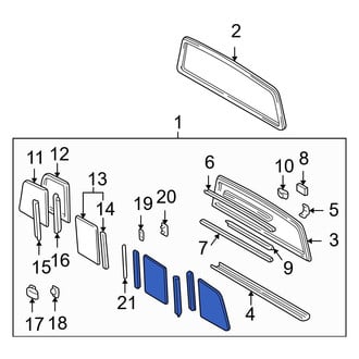 Toyota OE - Rear Back Glass