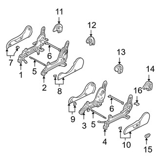 Toyota OE - Seats & Tracks - Tracks & Components (Bucket Seats)
