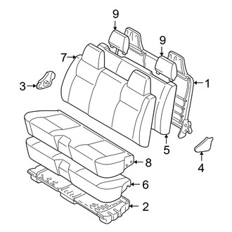 Toyota OE - Seats & Tracks - Front Seat Components (Standard Bench)