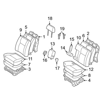 Toyota OE - Seats & Tracks - Front Seat Components (Split Bench), (Base / SR5 Xtracab)
