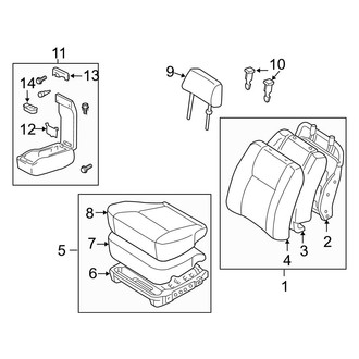 Toyota OE - Seats & Tracks - Front Seat Components (Split Bench)