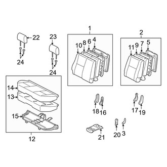 Toyota OE - Seats & Tracks - Rear Seat Components (Double Cab)