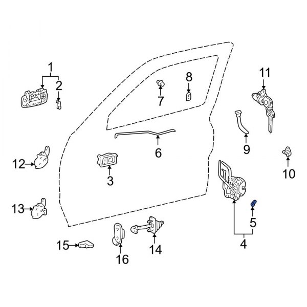 Door Lock Rod Clip