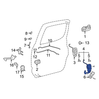 Toyota OE - Rear Right Door Latch Assembly