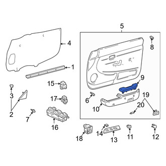 Toyota OE - Front Door Armrest