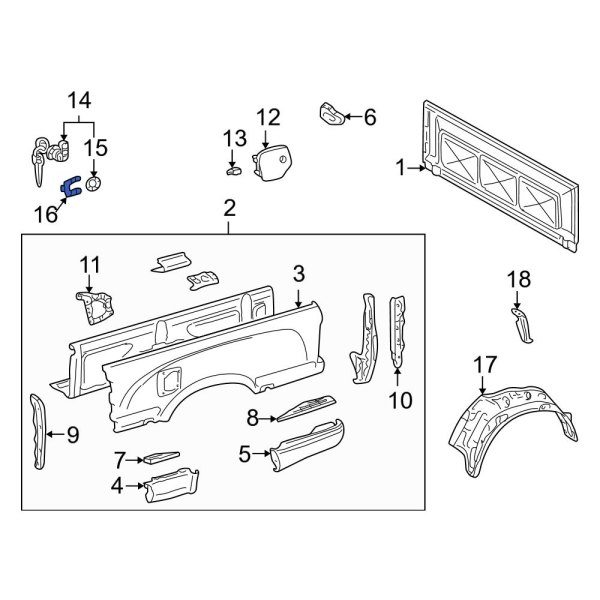 Fuel Door Latch Clip